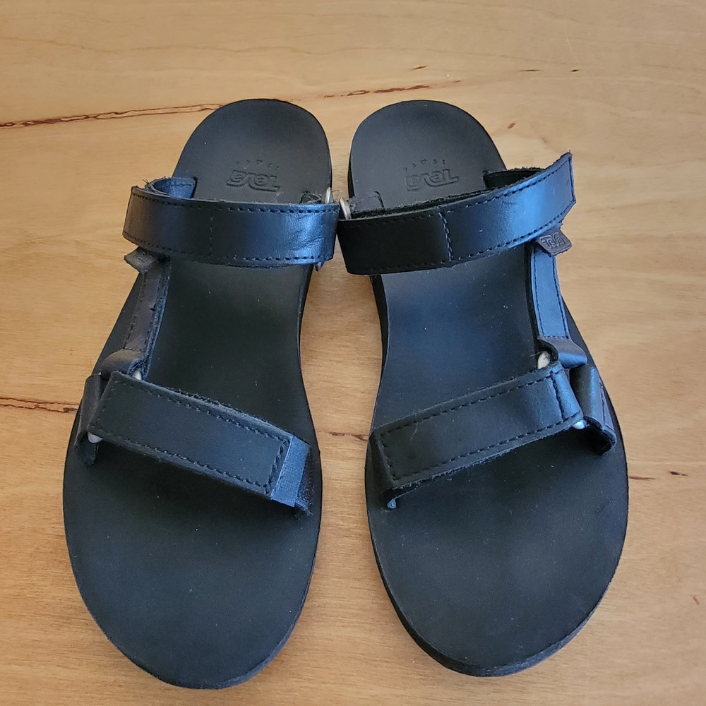 Black Leather Sandals